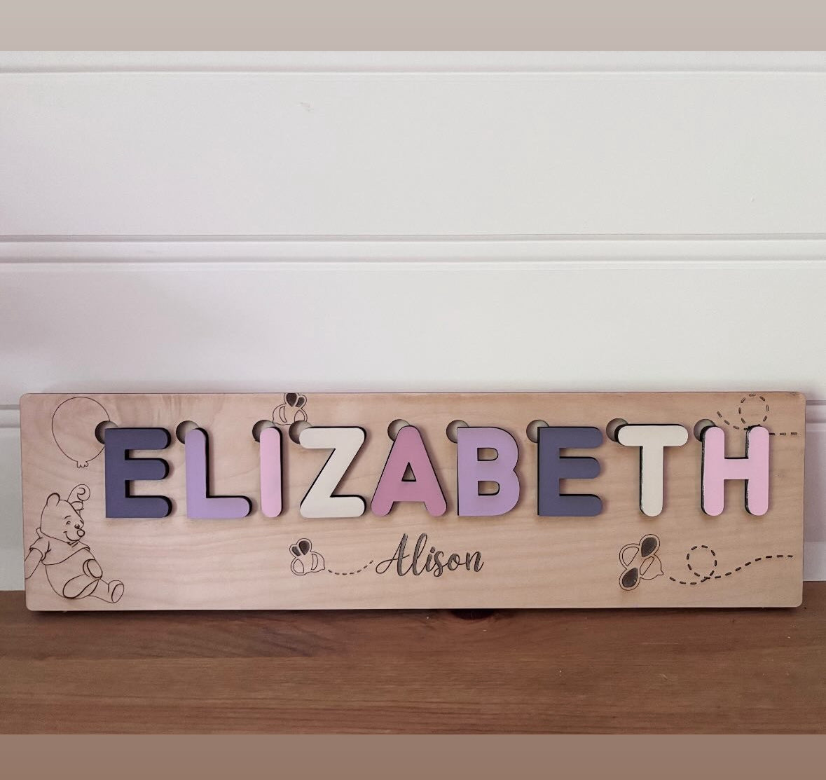 Engraved name puzzle