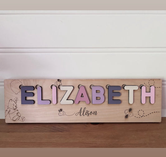Engraved name puzzle