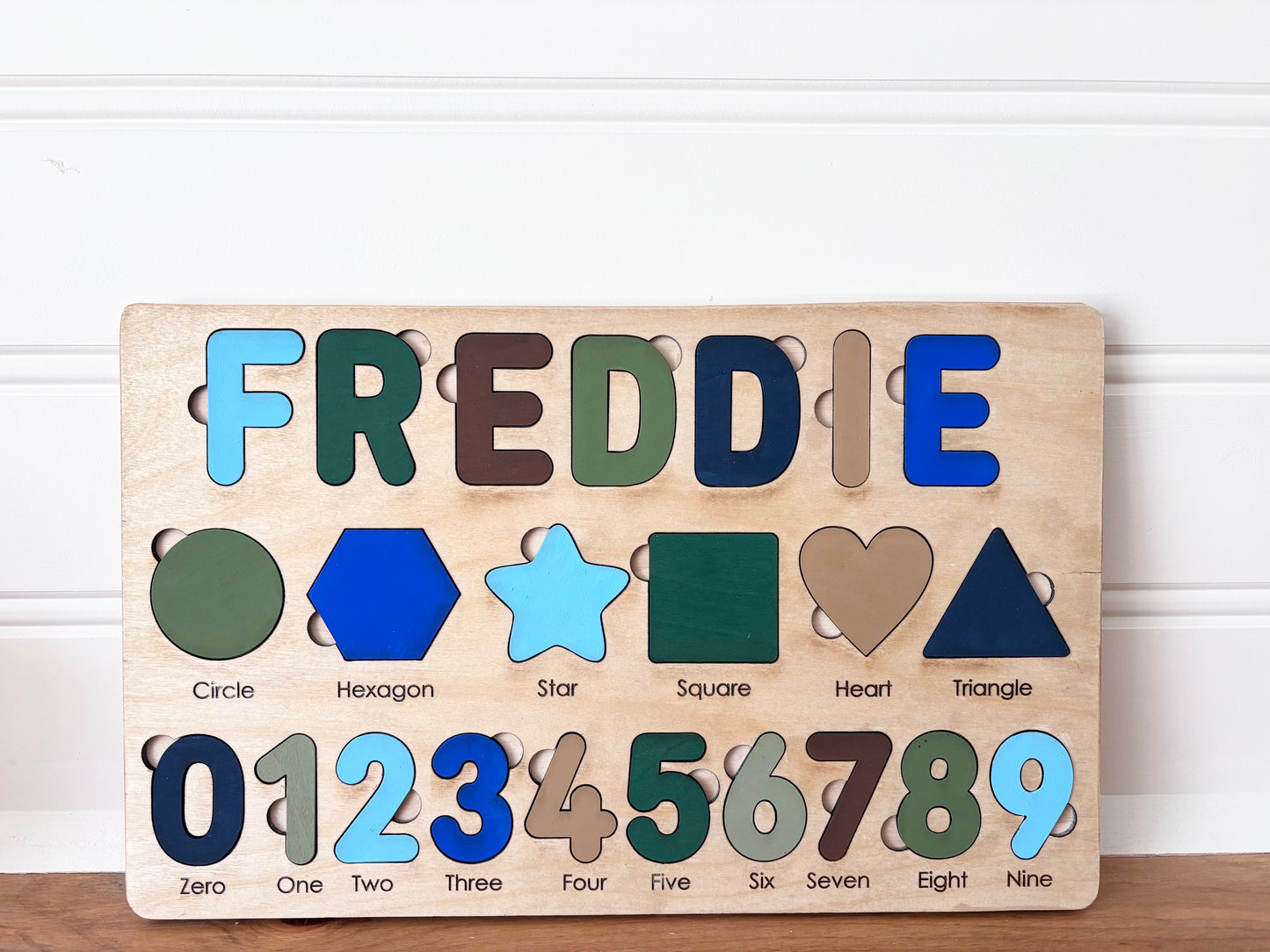 Name, number & shape puzzle