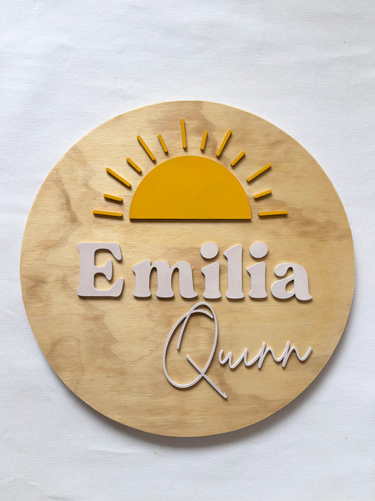 Sunshine nursery sign
