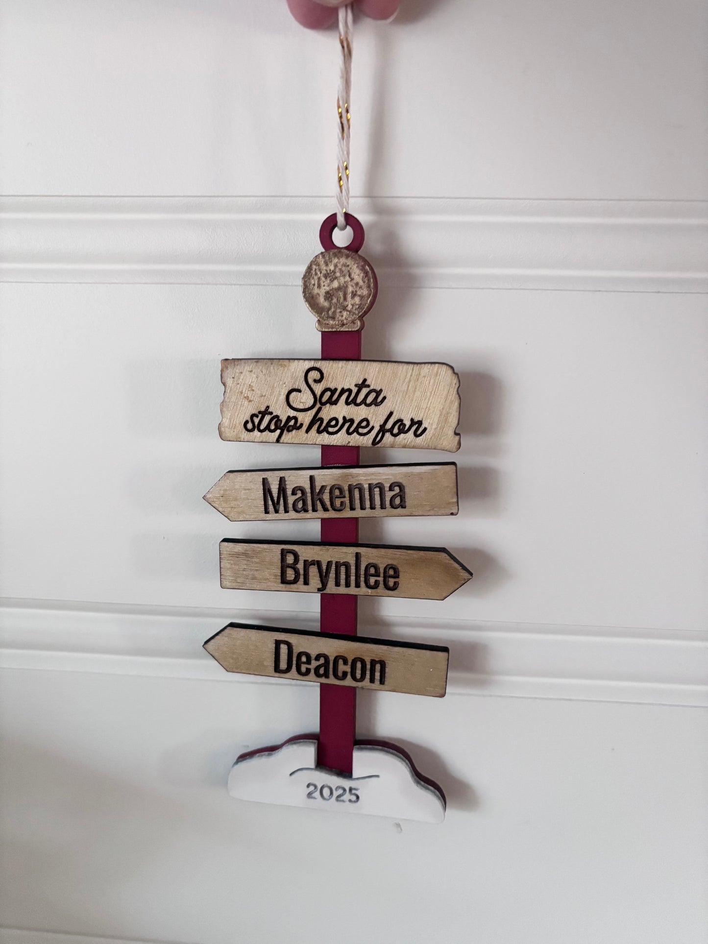 Santa Stop Here Ornament