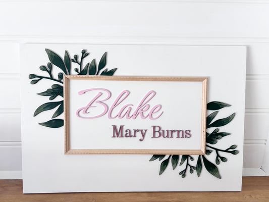 Greenery nursery sign