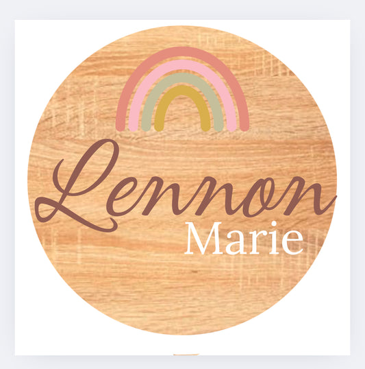 Rainbow nursery sign