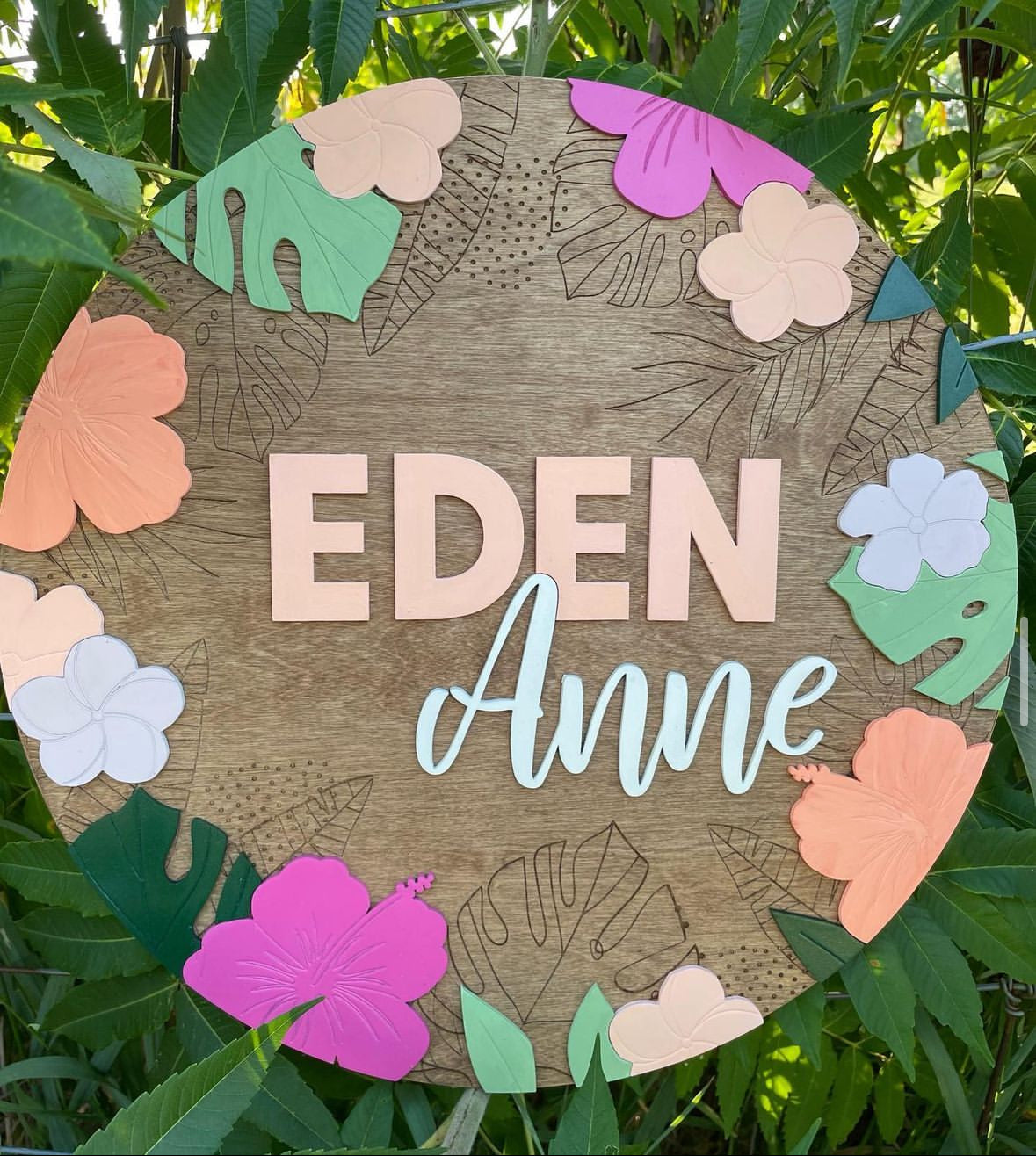 Boho & Jungle nursery sign